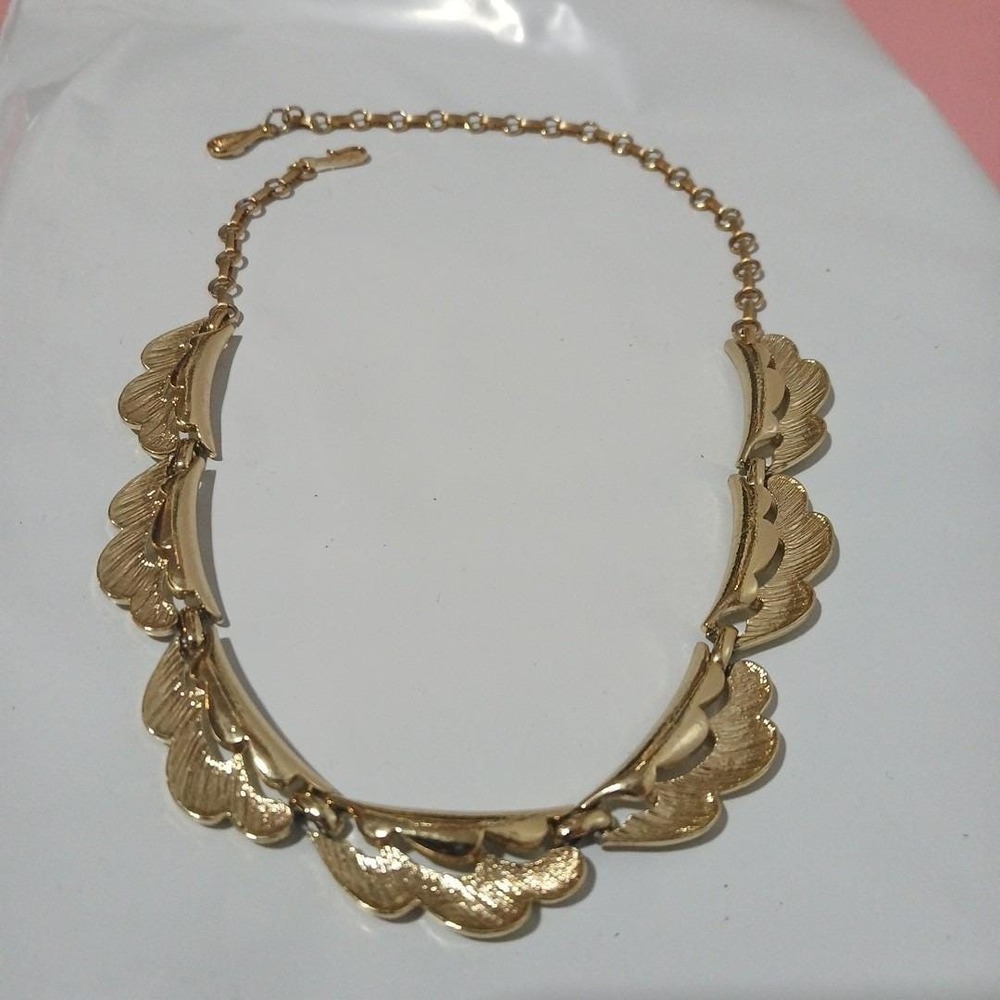 Vintage Coro Gold-Tone Adjustable 17" Necklace w/Hook Clasp, Marked Estate Find